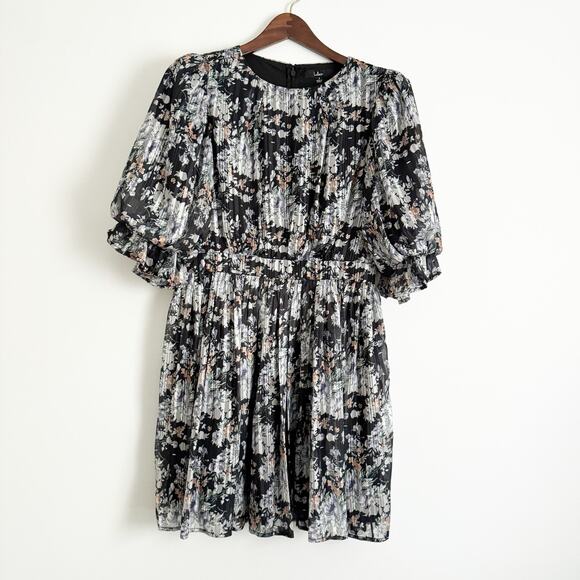 LULUS Pleasing To The Eye Floral Skater Mini Dress Small S - Picture 4 of 11